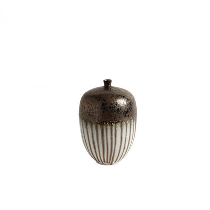 Global Views Reactive Bronze Stripe Medium Vessel