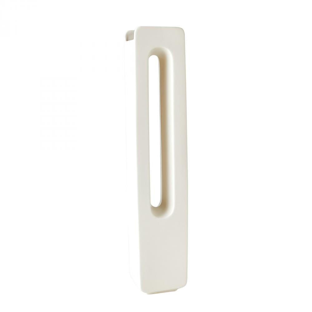 Global Views Rectangle Large White Vase