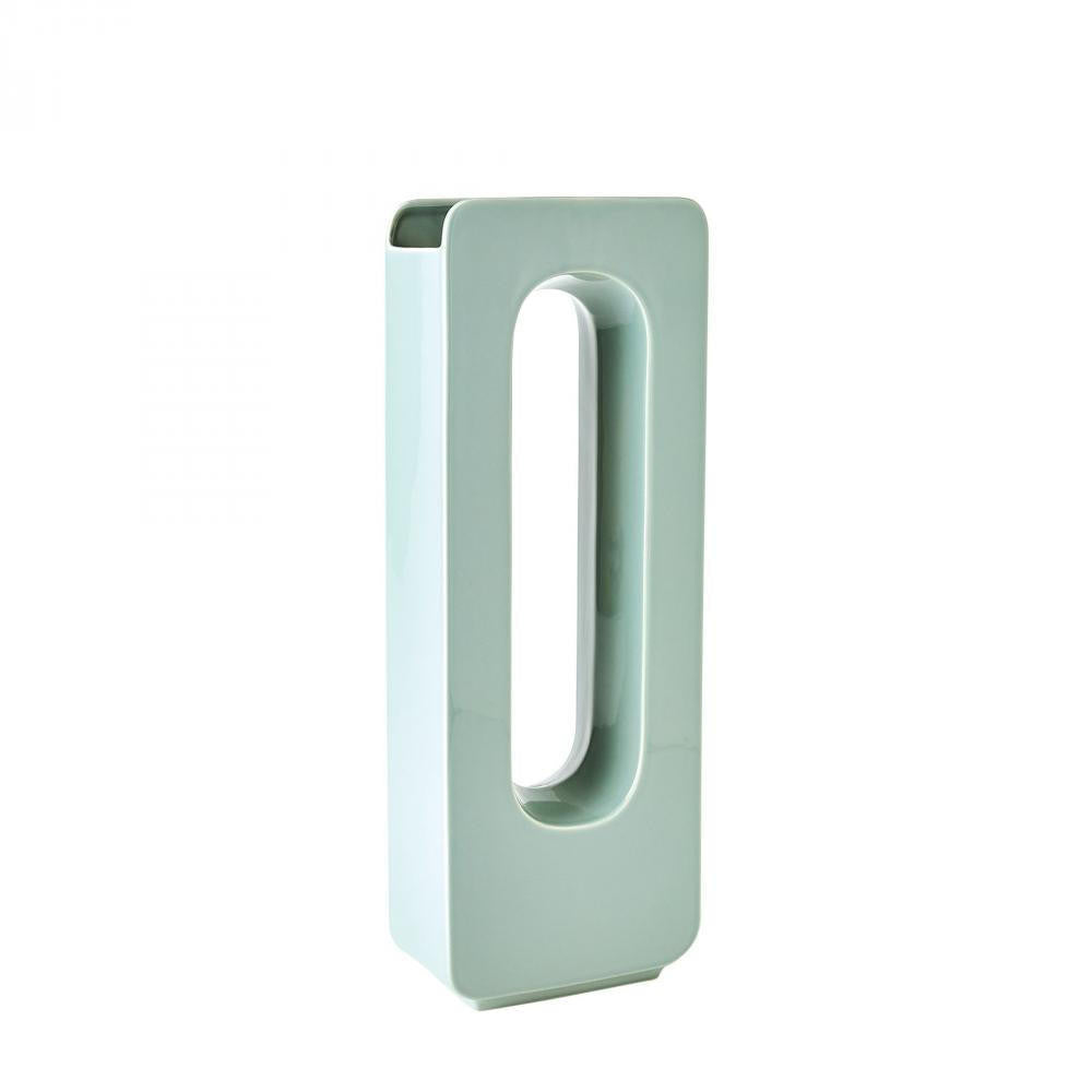 Global Views Rectangle Medium Vase Lamb's Ear