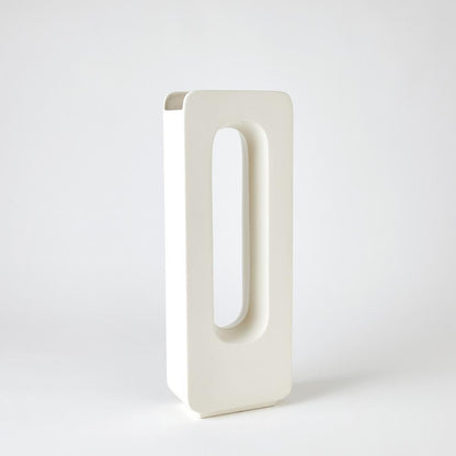 Global Views Rectangle Medium White Vase