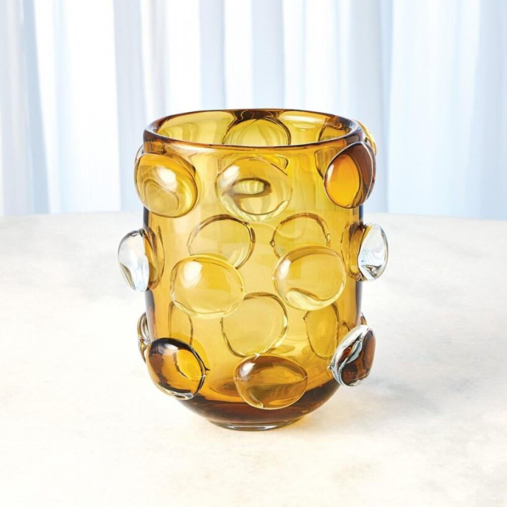 Global Views Rondelle Small Amber Vase