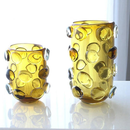 Global Views Rondelle Small Amber Vase