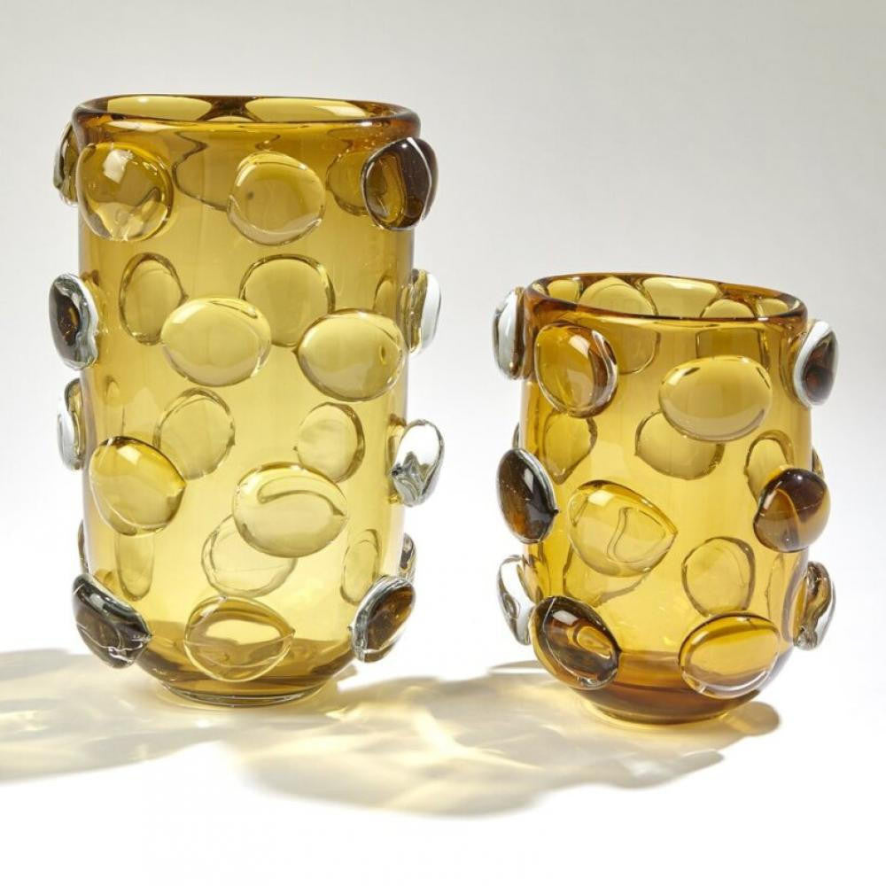 Global Views Rondelle Small Amber Vase