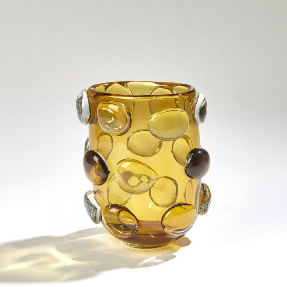 Global Views Rondelle Small Amber Vase