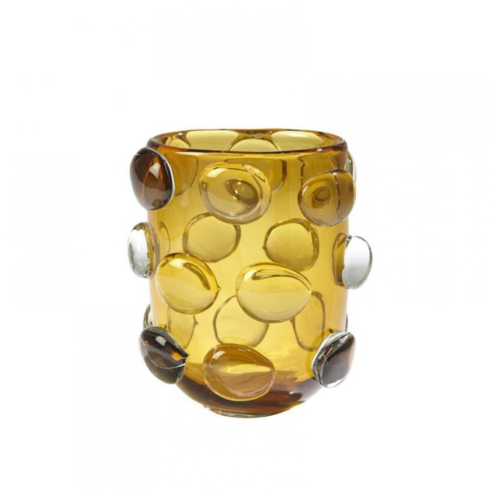 Global Views Rondelle Small Amber Vase