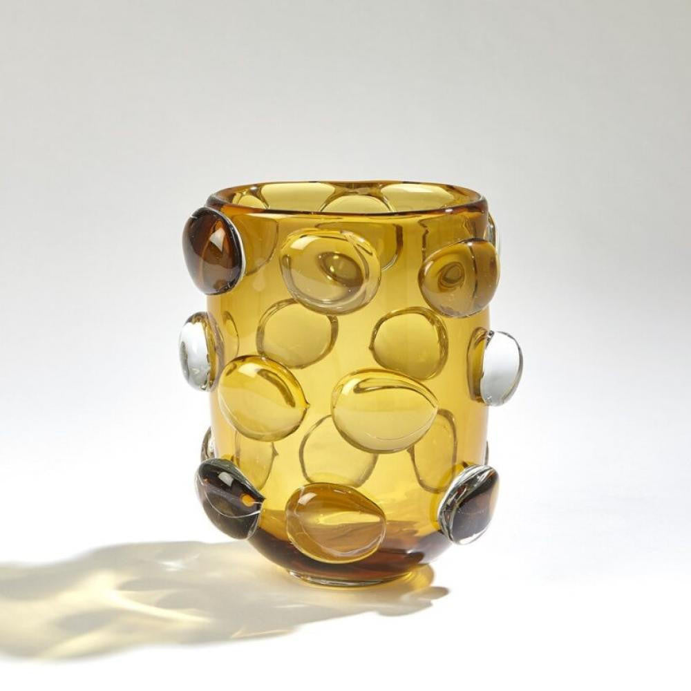 Global Views Rondelle Small Amber Vase