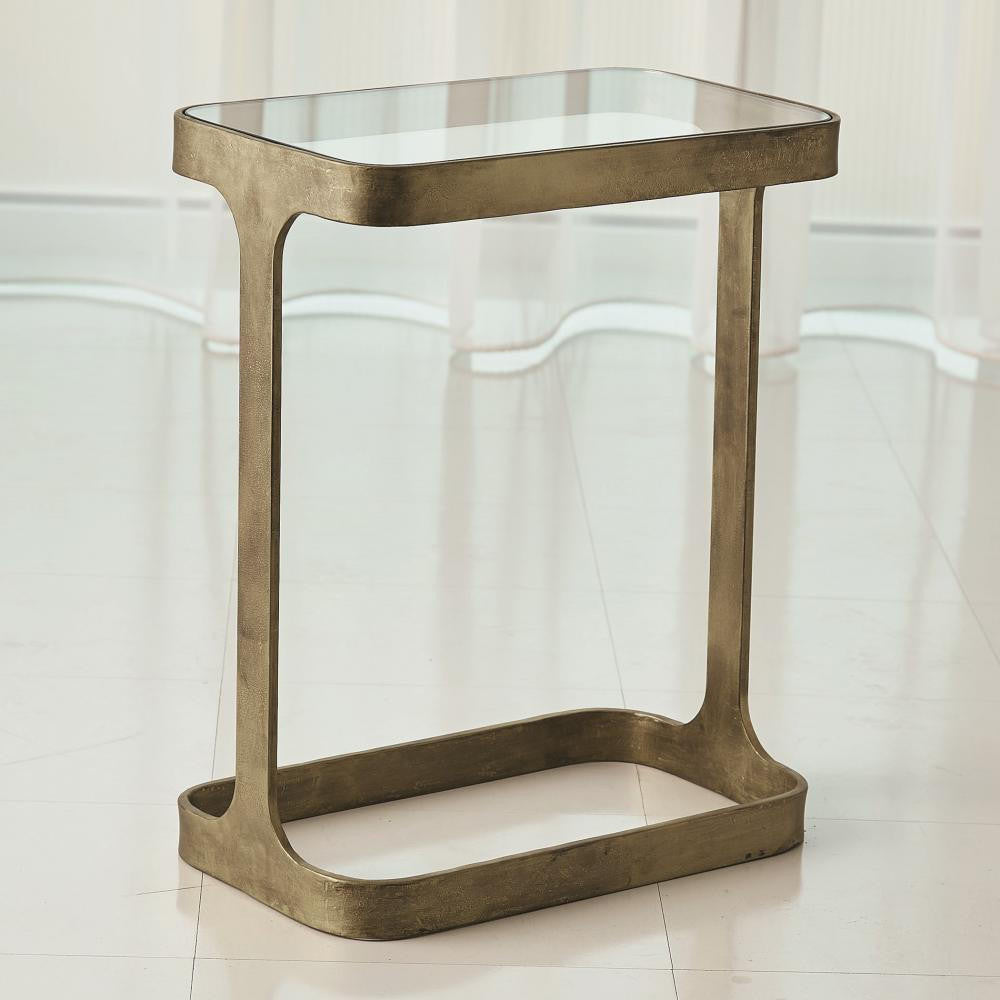 Global Views Saddle Antique Gold Table
