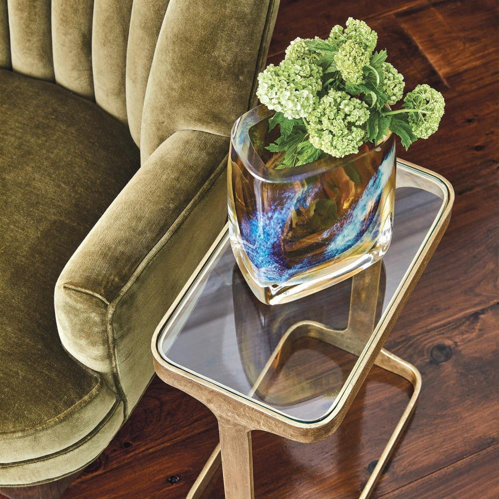 Global Views Saddle Antique Gold Table
