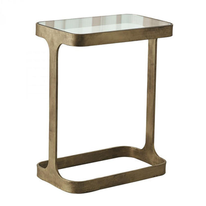 Global Views Saddle Accent Table Antique Gold