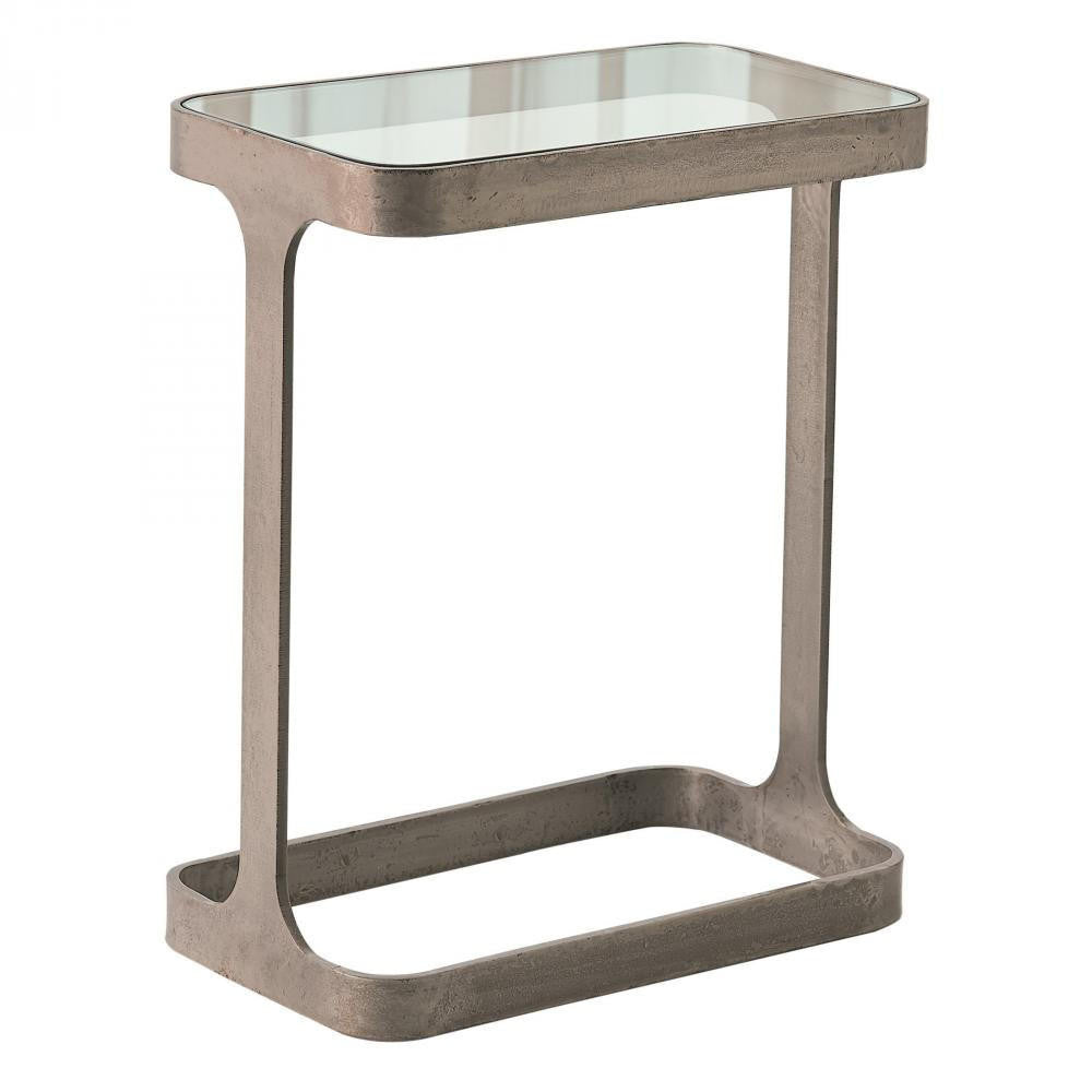 Global Views Saddle Accent Table Natural Iron