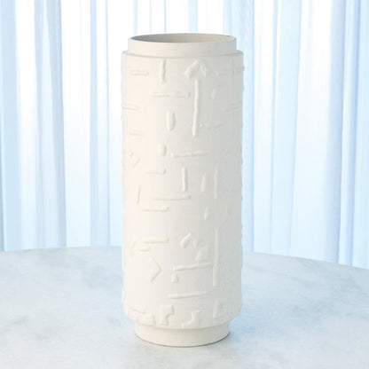 Global Views Sankuru Large Rustic White Vase