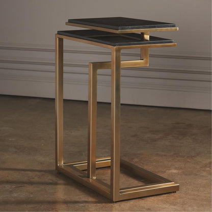 Global Views Set of 2-C Brass Nesting Tables