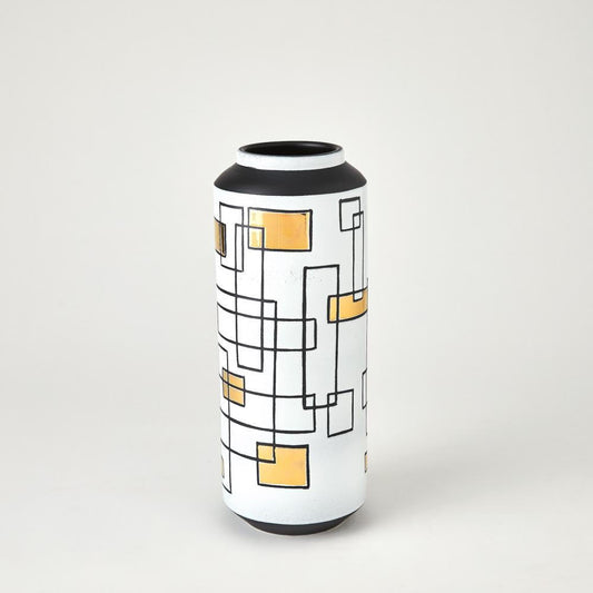 Global Views Sgraffito Large Ceramic Vase