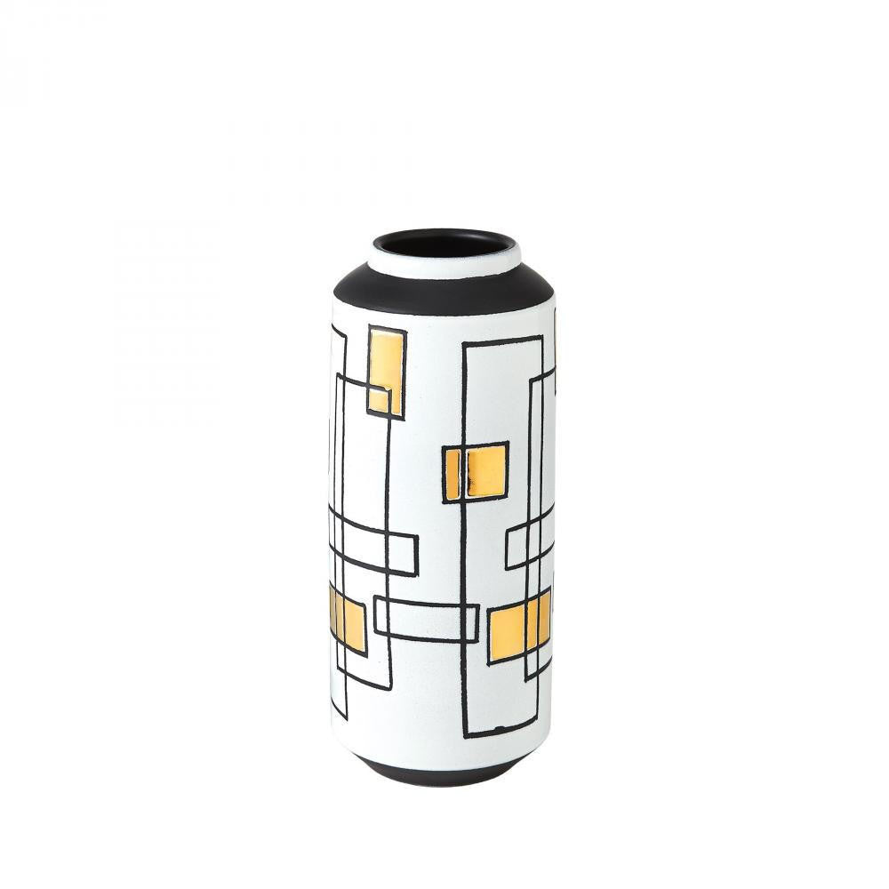 Global Views Sgraffito Small Ceramic Vase