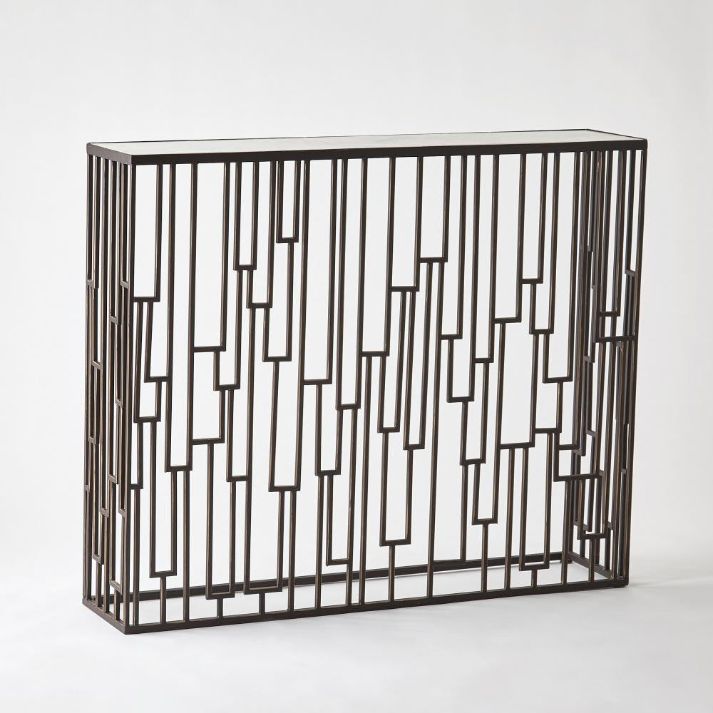 Global Views Shingle Hall White Marble Console