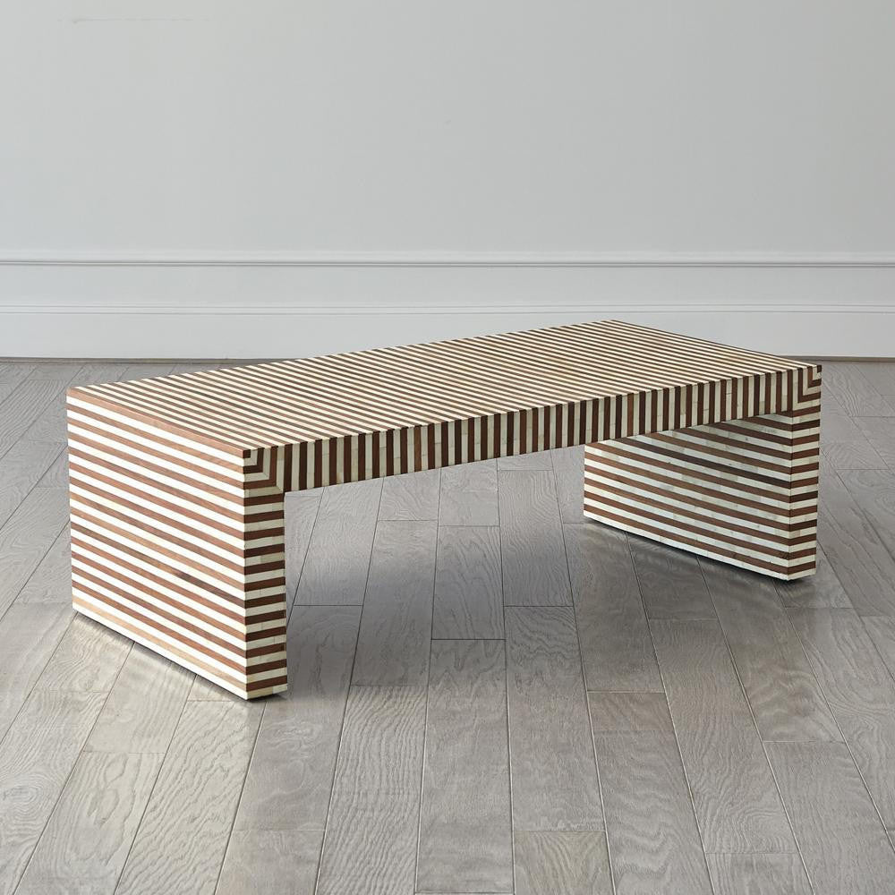 Global Views Sienna Walnut/Bone Coffee Table