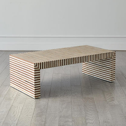 Global Views Sienna Walnut/Bone Coffee Table