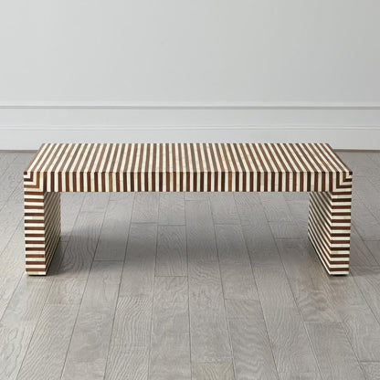 Global Views Sienna Walnut/Bone Coffee Table