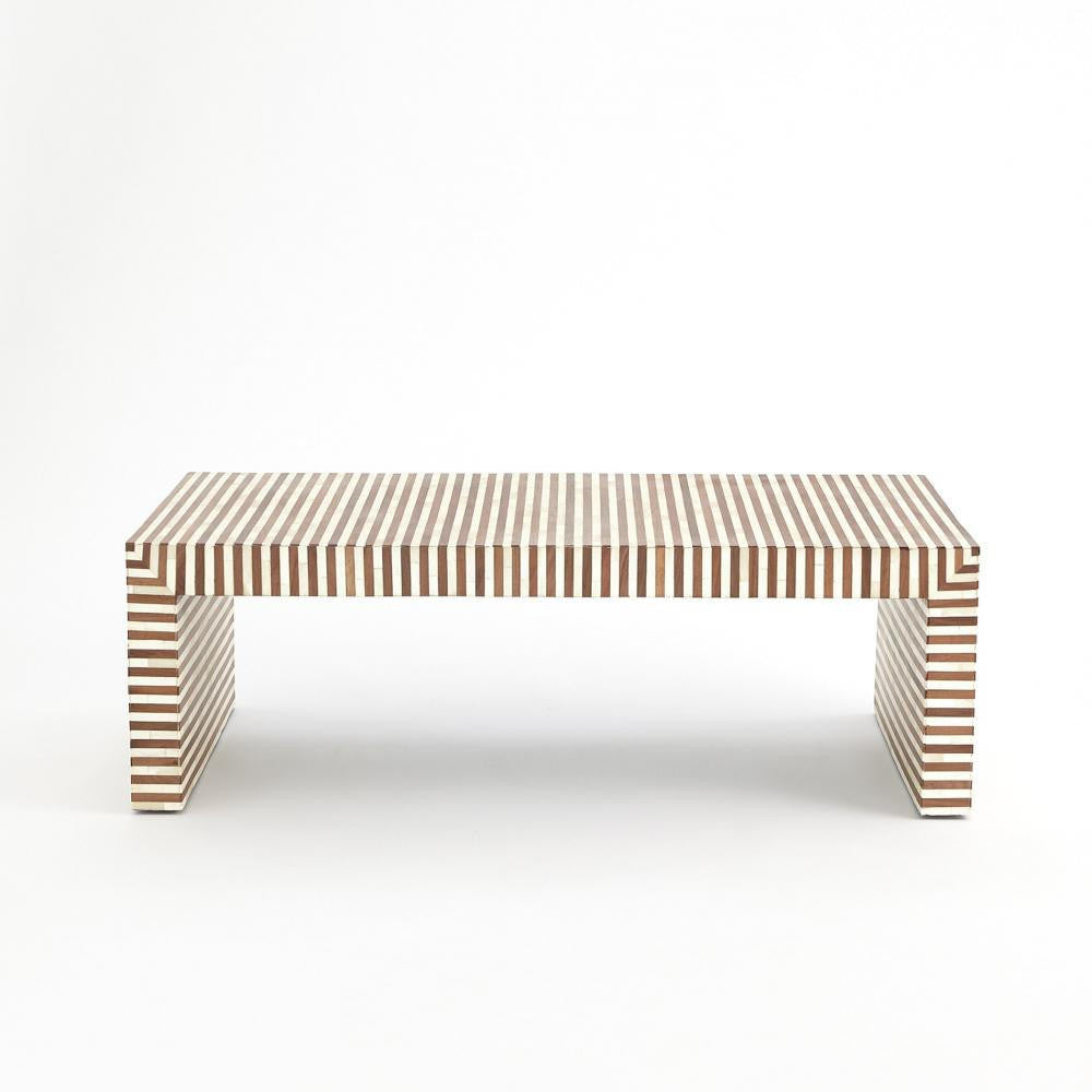 Global Views Sienna Walnut/Bone Coffee Table