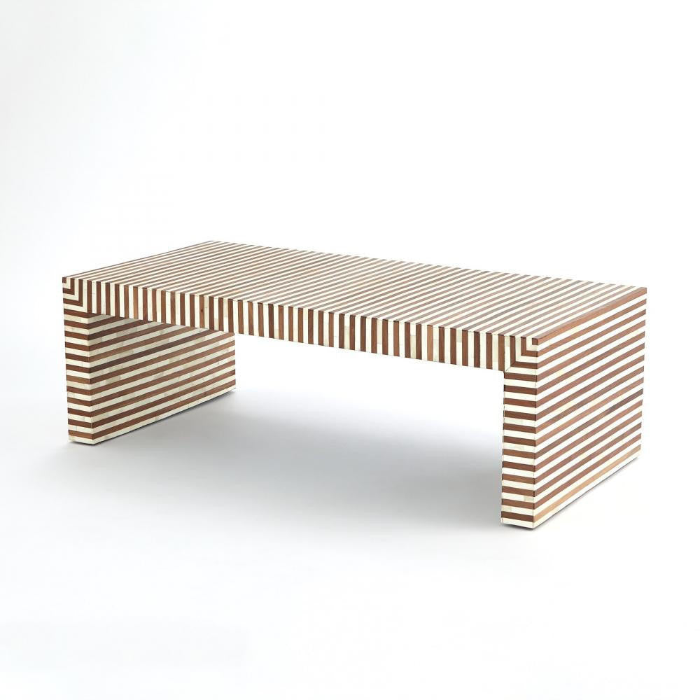 Global Views Sienna Walnut/Bone Coffee Table