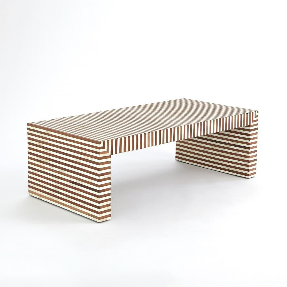 Global Views Sienna Walnut/Bone Coffee Table