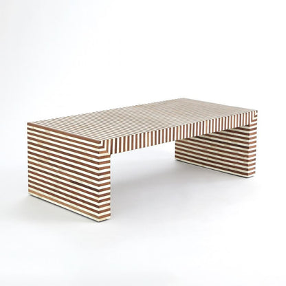 Global Views Sienna Walnut/Bone Coffee Table