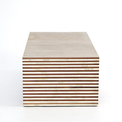 Global Views Sienna Walnut/Bone Coffee Table