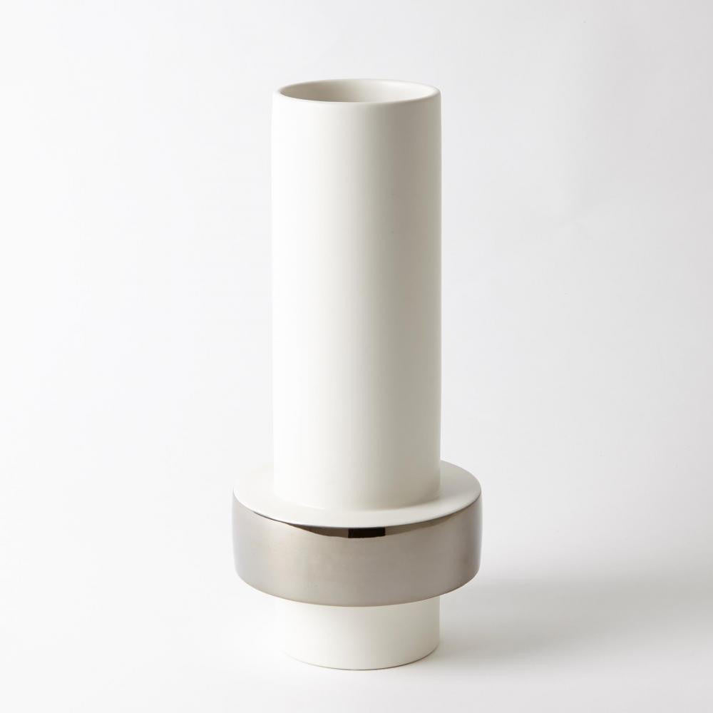 Global Views Silver Ring Low Vase