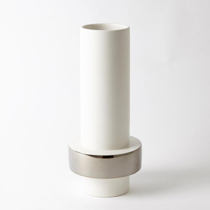 Global Views Silver Ring Low Vase