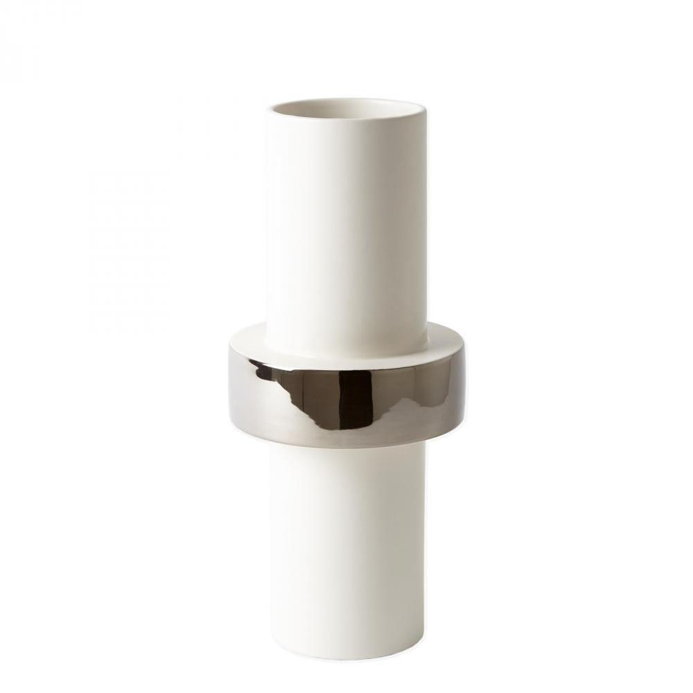 Global Views Silver Ring Mid Vase
