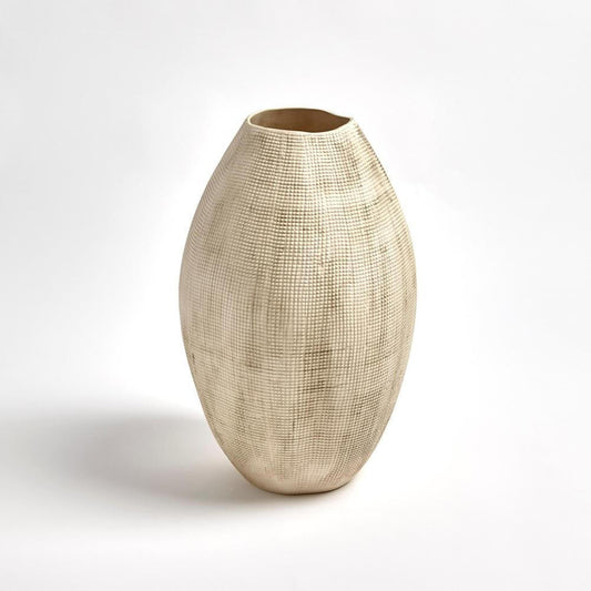 Global Views Sisal Small Ceramic Vase