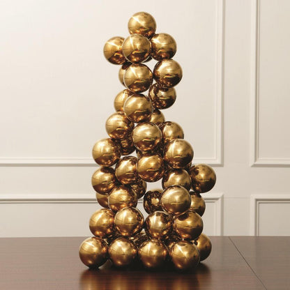 Global Views Sphere Brass Sculpture