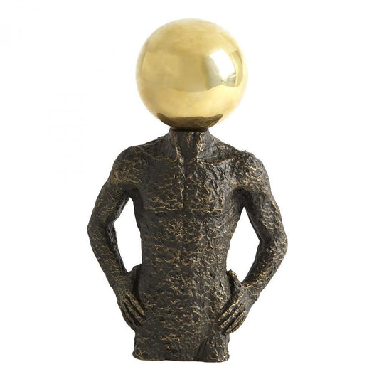 Global Views Sphere Hero Bronze Sculpture