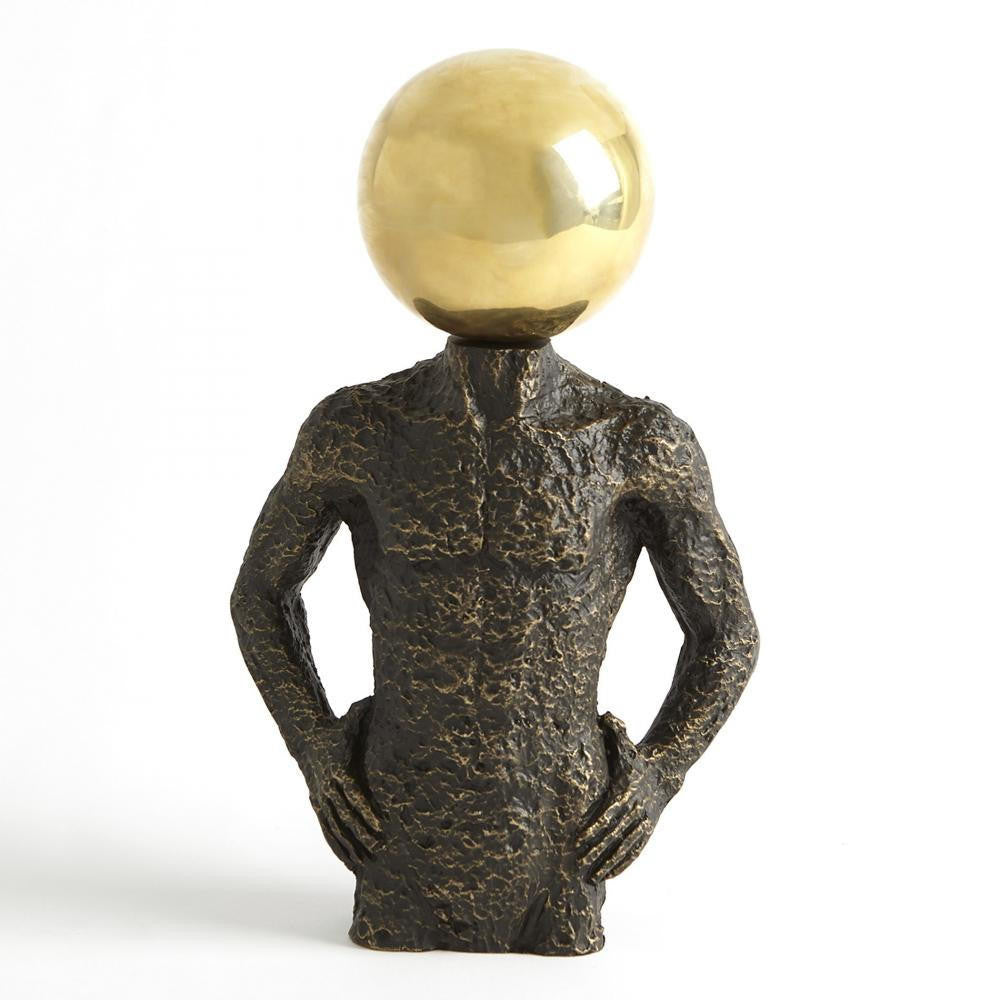 Global Views Sphere Hero Bronze Sculpture