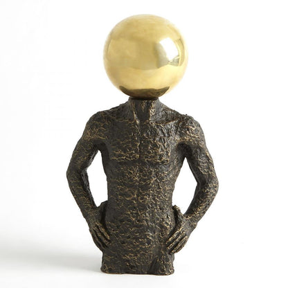 Global Views Sphere Hero Bronze Sculpture