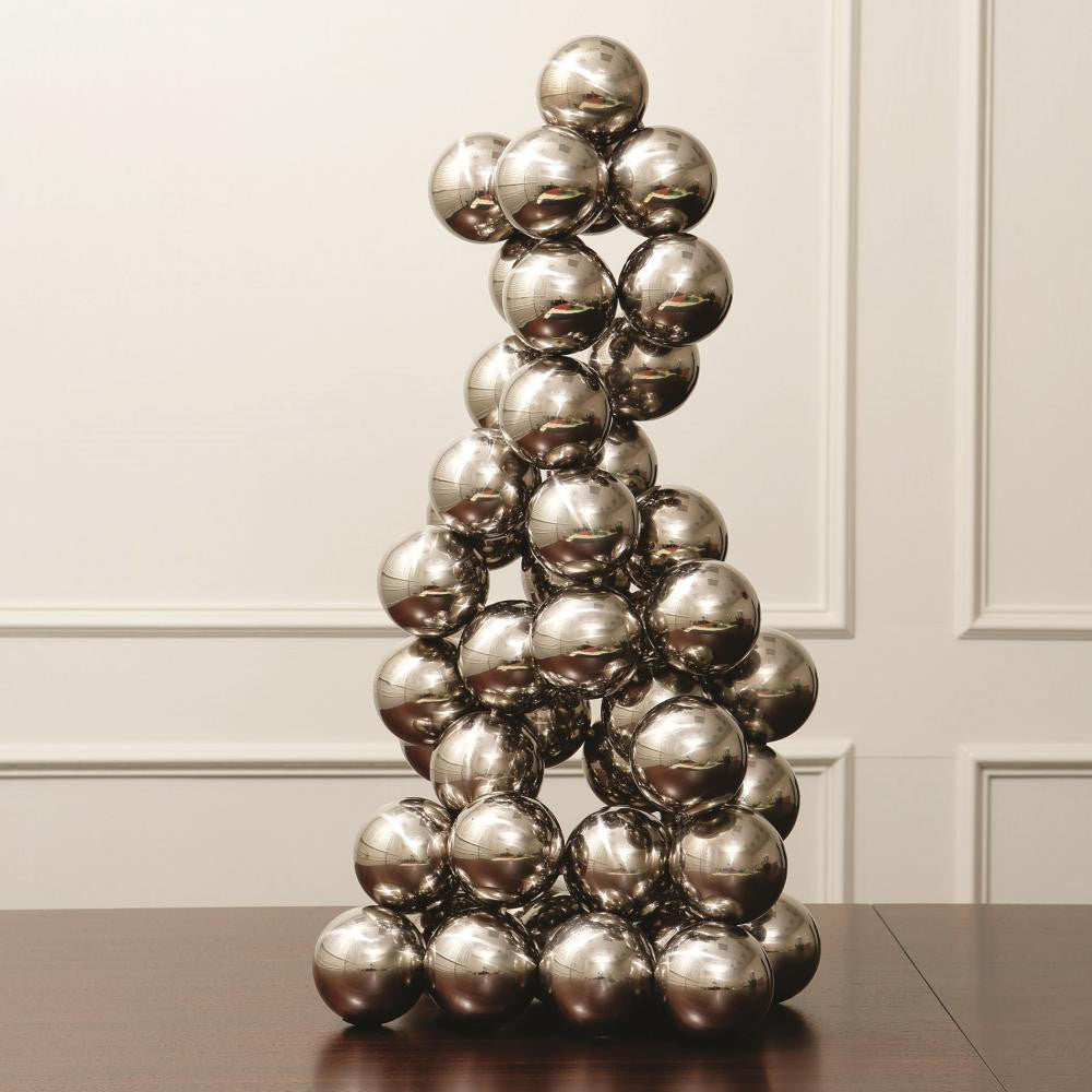 Global Views Sphere Nickel Sculpture