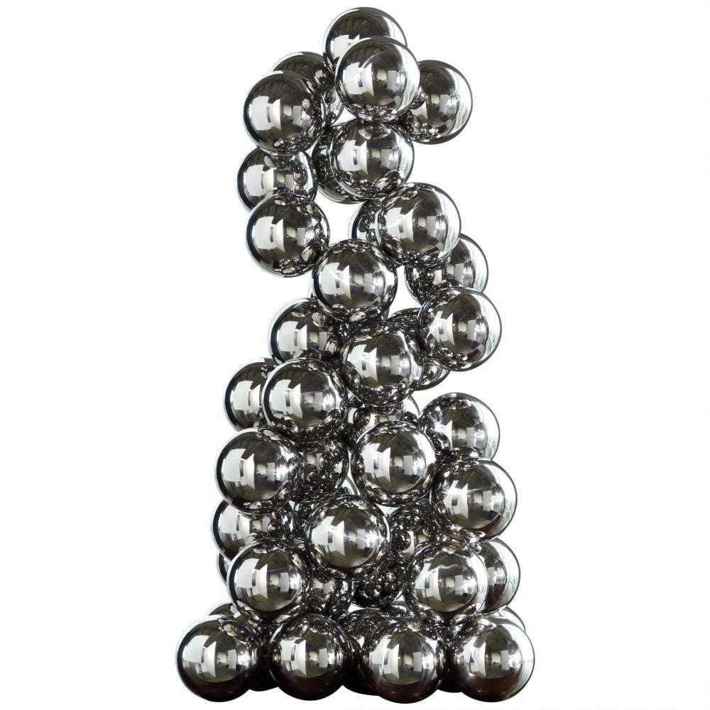 Global Views Bubbles Stacked Sphere Sculpture Nickel