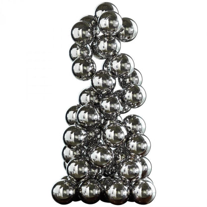 Global Views Bubbles Stacked Sphere Sculpture Nickel