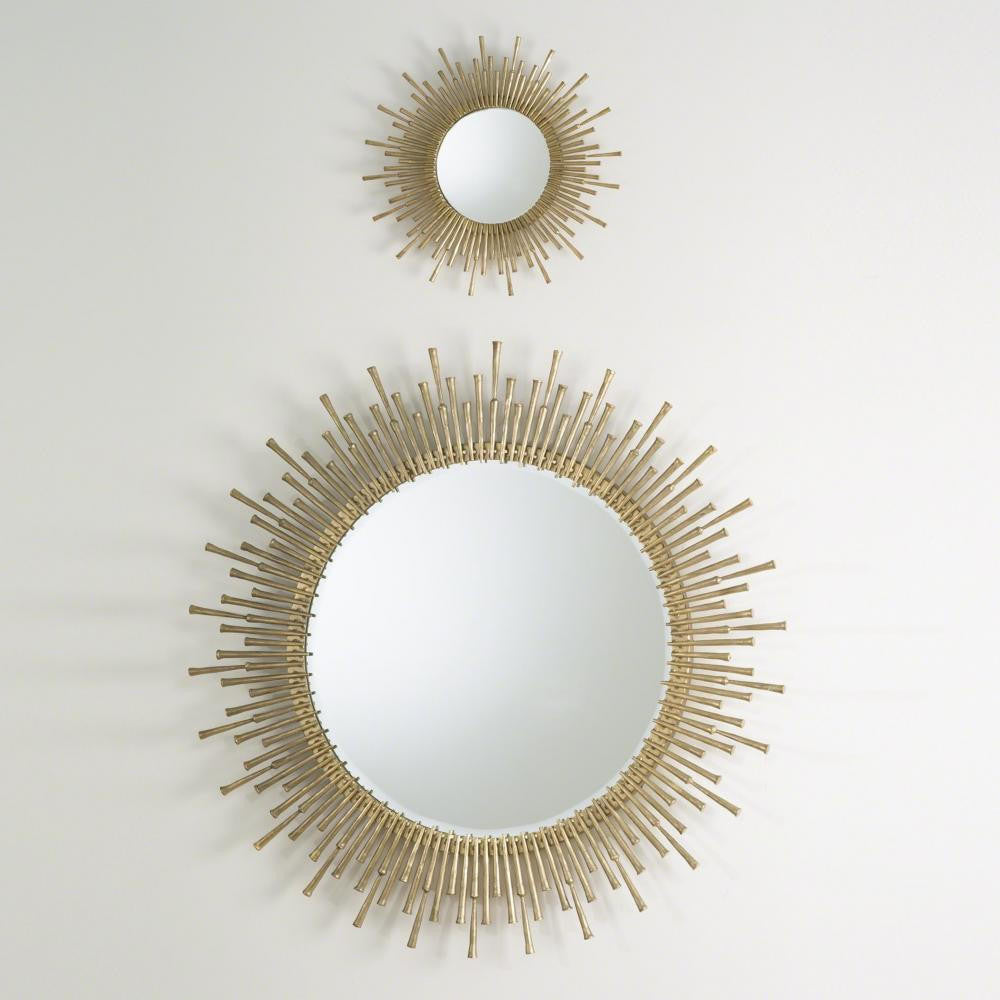 Global Views Spike Antique Brass Mirror