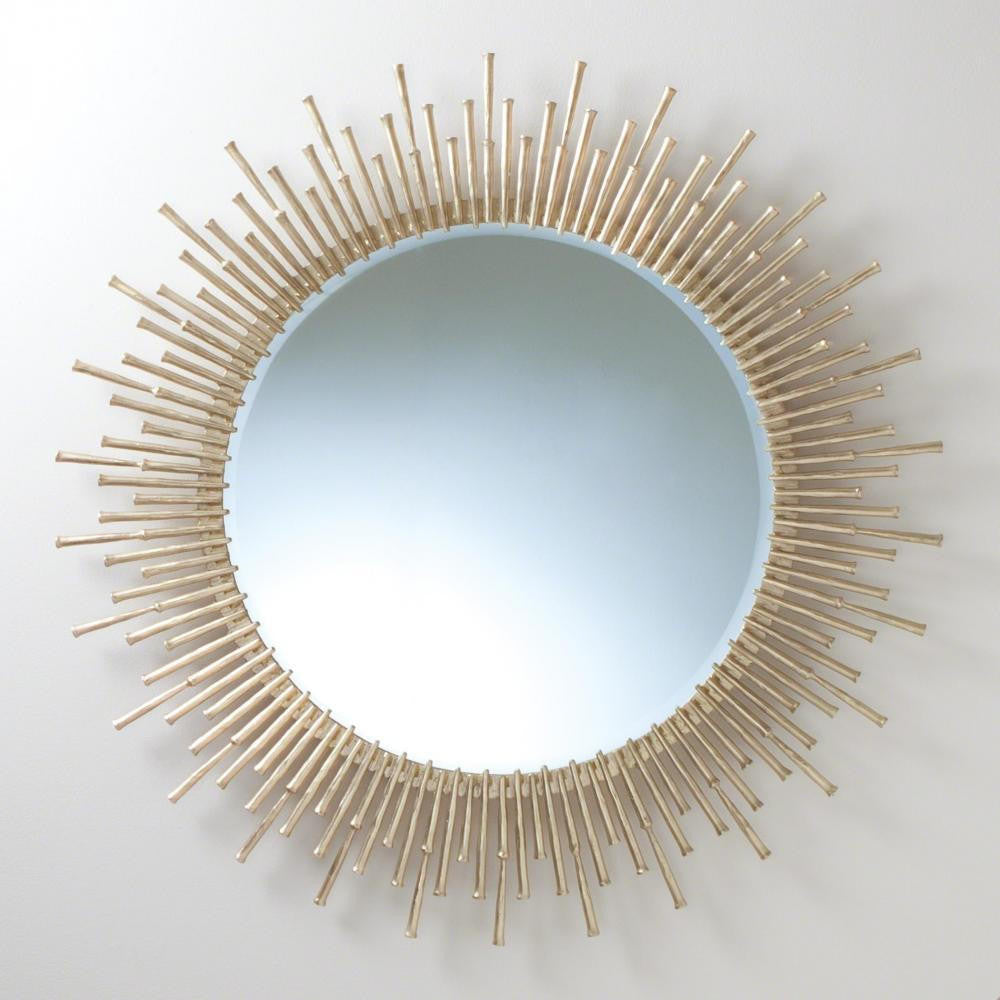 Global Views Spike Antique Brass Mirror