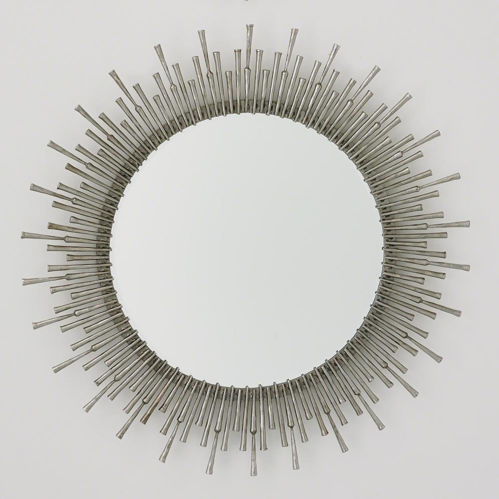 Global Views Spike Antique Nickel Mirror