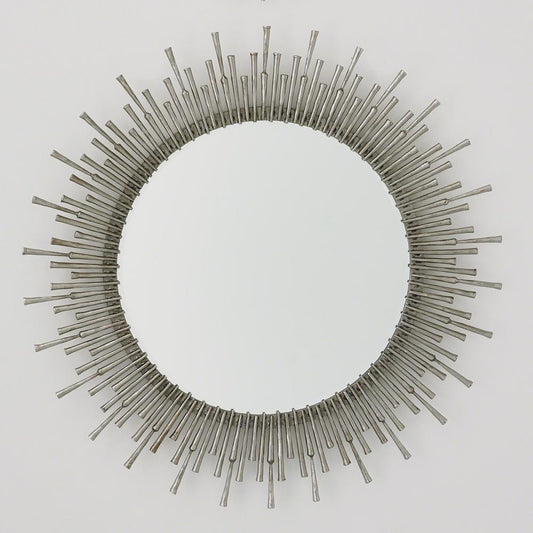 Global Views Spike Antique Nickel Mirror