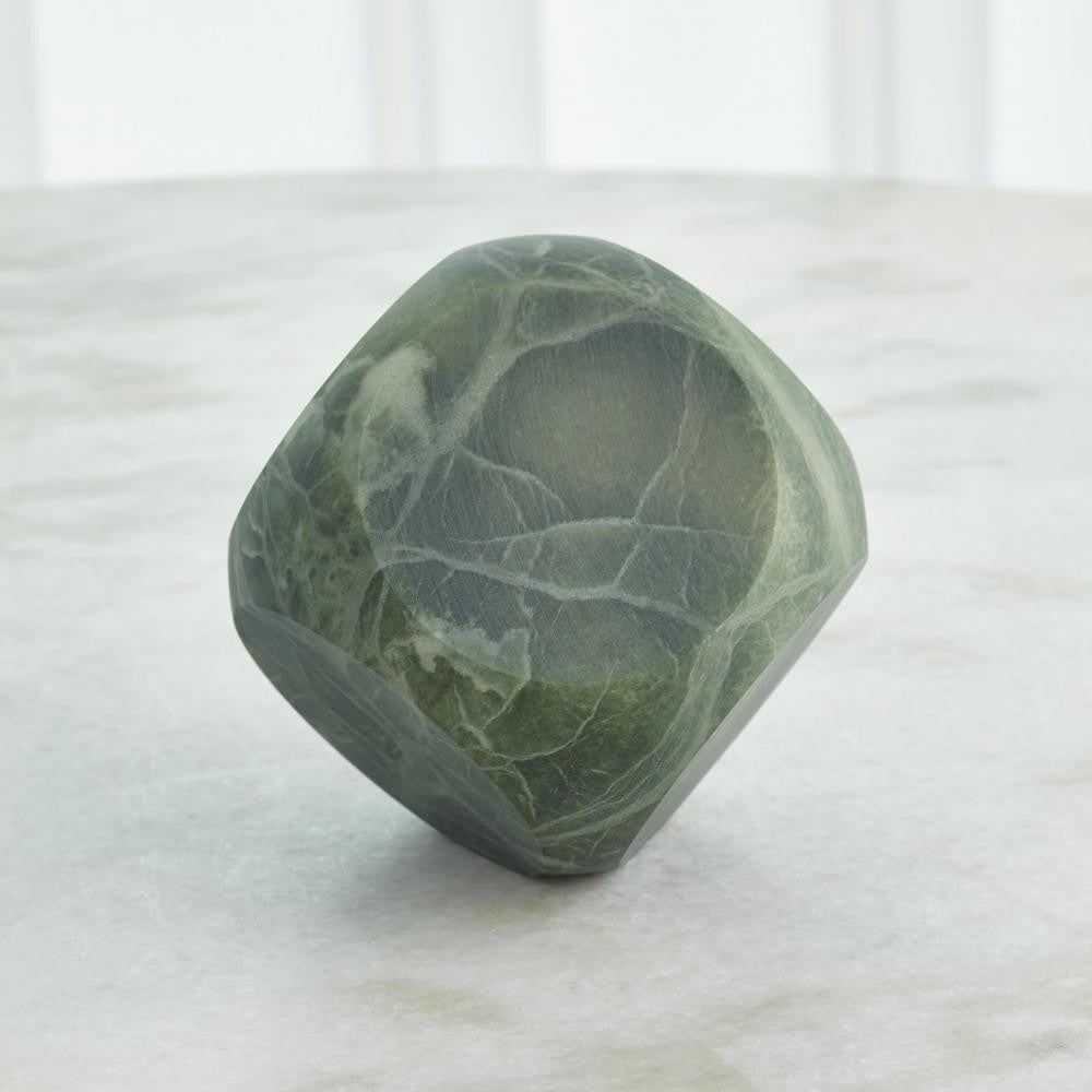 Global Views Square Alabaster Green Object