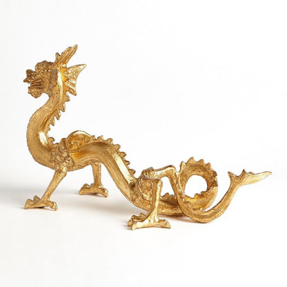 Global Views Standing Dragon Gold Leaf Sculpture
