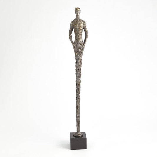 Global Views Stretch Man Antique Natural Iron Sculpture
