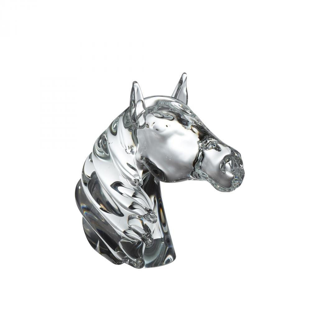 Global Views Thoroughbred Horse Head Small Sculpture
