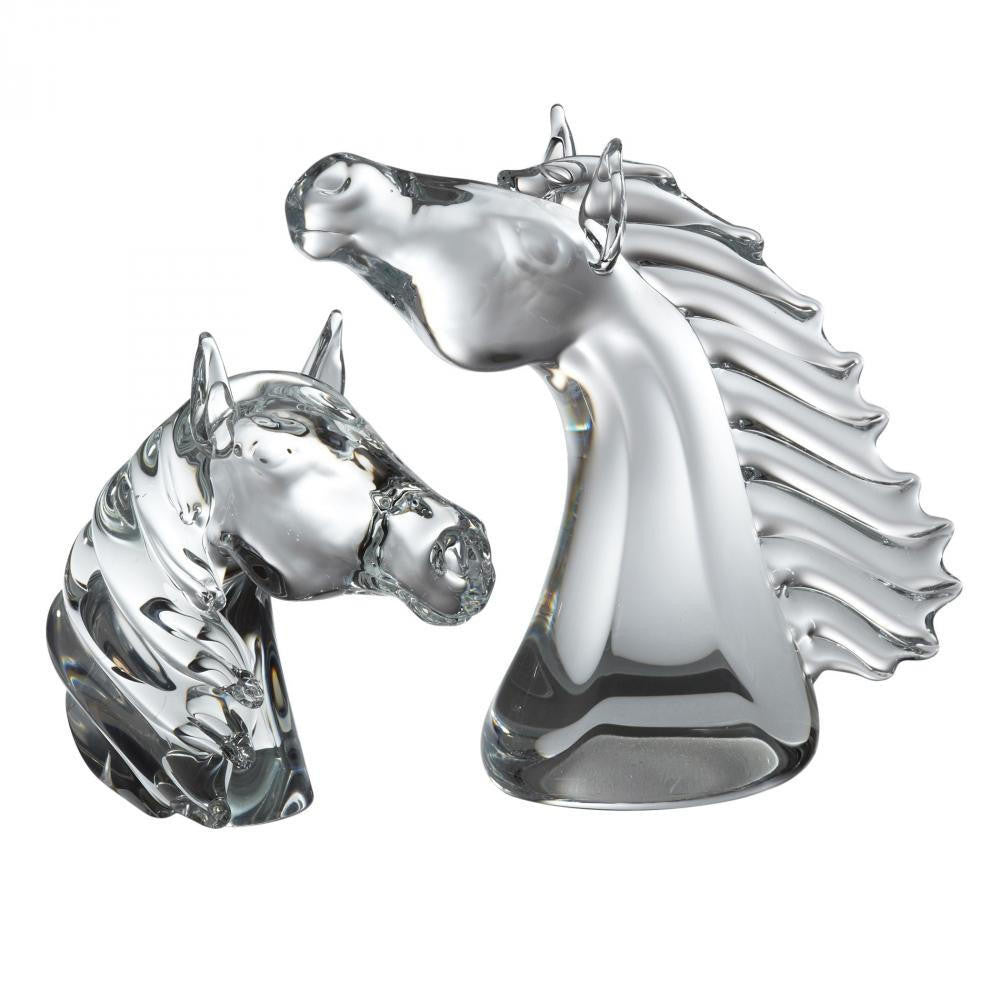 Global Views Thoroughbred Horse Head Small Sculpture