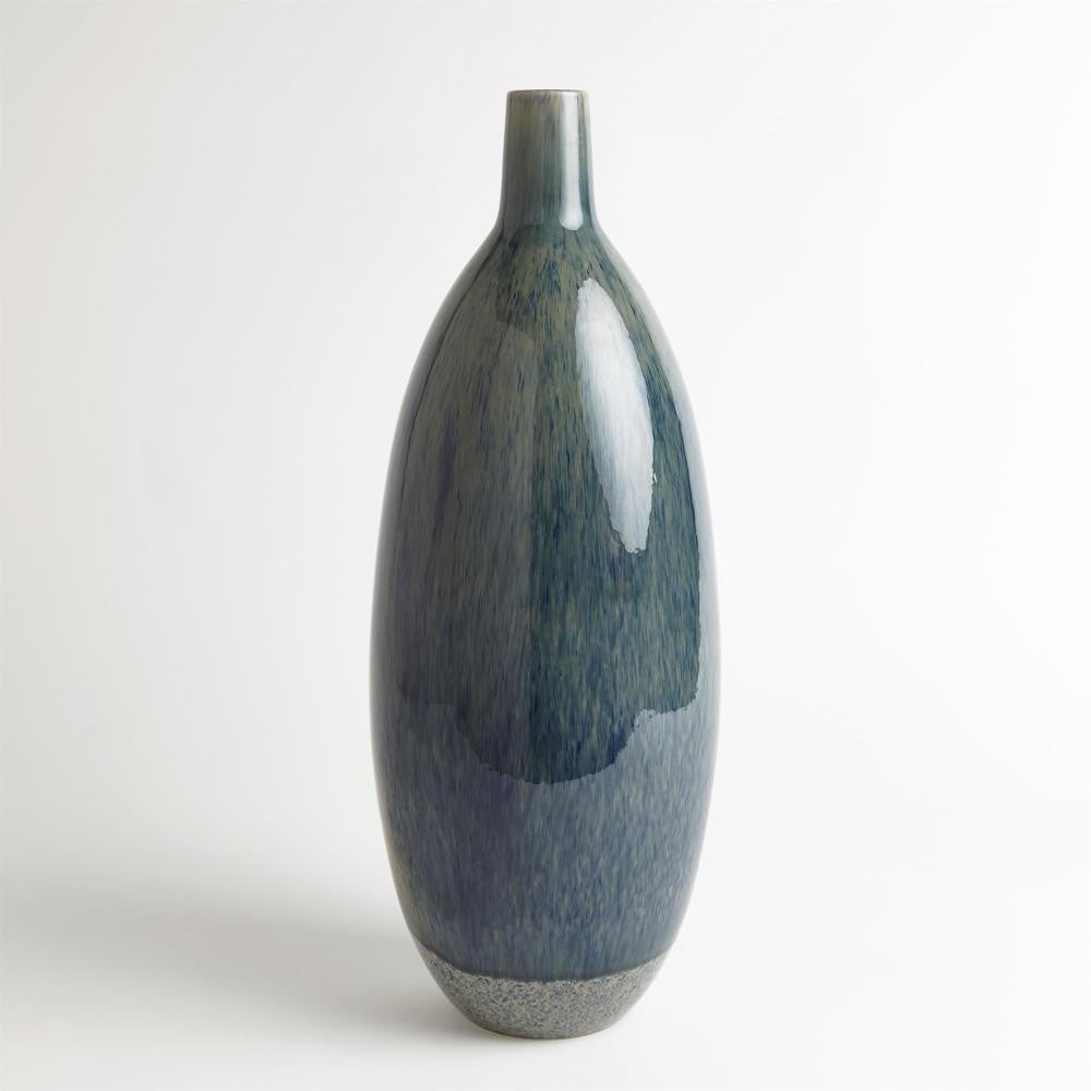 Global Views Tidal Tall Blue Vase
