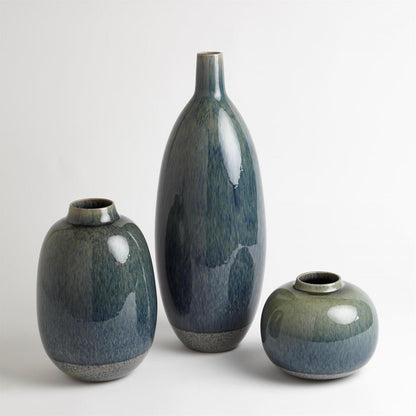 Global Views Tidal Tall Blue Vase