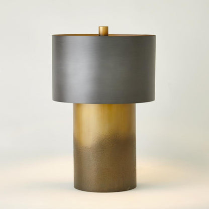 Global Views Tortoise Large Drum Table Lamp
